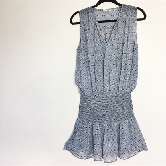 Ulla Johnson Printed Blue Silk Melilla Short Dress Sz 2 - Picture 3 of 7